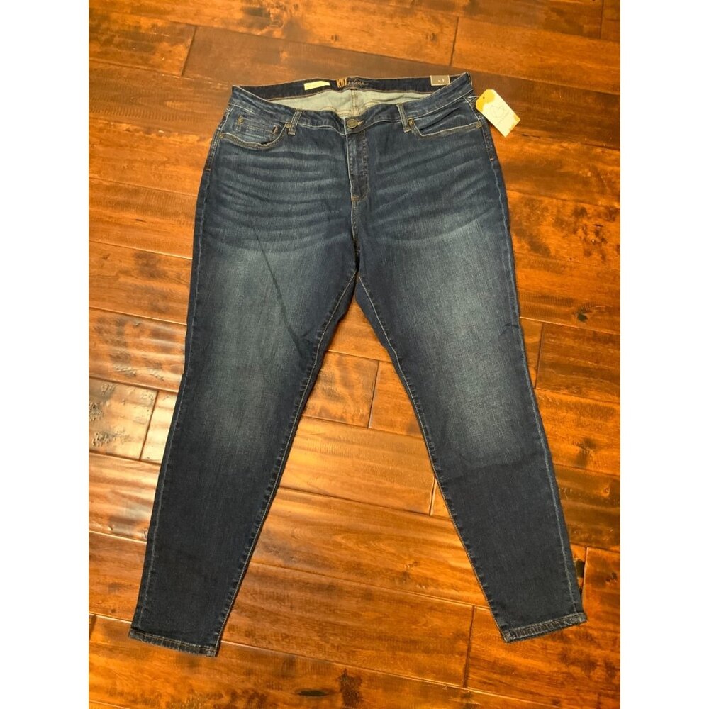 KUT From The Kloth Dark Wash Sienna Skinny Blue Denim Jeans, Size 18W, NWT!